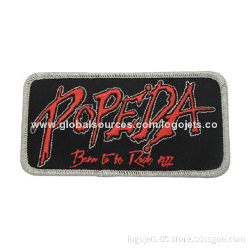 Embroidered Patch with Heat-cut Boarder and Twill Background